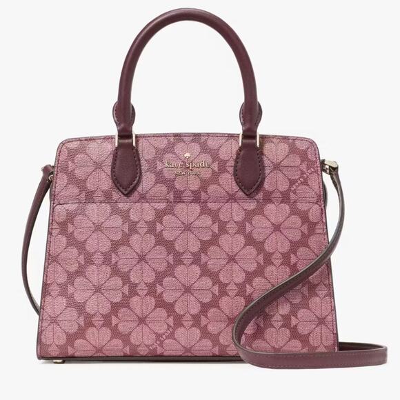 Kate Spade NWT Signature Spade Flower Satchel Grenache Multi - Pink Retail $379 - Picture 1 of 11